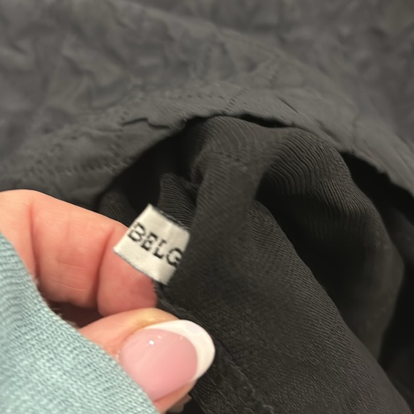 Ann DEMEULEMEESTER Long Black Quilted Drawstring Skirt. Size 40 - Picture 5 of 8